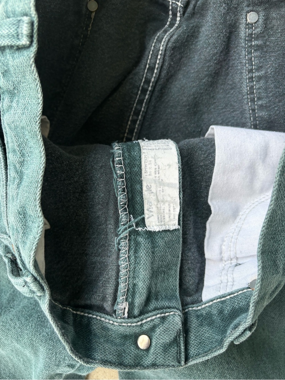 Vintage 90s Wrangler Cowboy Cut 13MWZKM Hunter Green Jeans Made in USA 32x33 - Picture 5 of 9